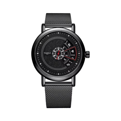 Top Ranking Leisure Spinning Rotate Windows Metal Steel Mens Quartz Watch Waterproof Custom Wristwatches Relojes Wholesale