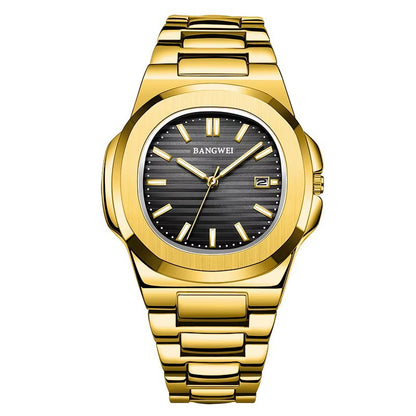 2025 New Hot Selling Luxury Men'S Business Wrist Watch Retro Square Waterproof Luminous Quartz Watch for Men