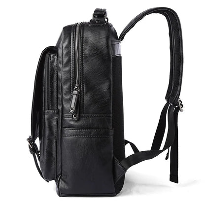 Fashion PU Laptop Backpack Travelling Waterproof PU Leather Laptop Backpack for Men Backpack - MCROONS.COM