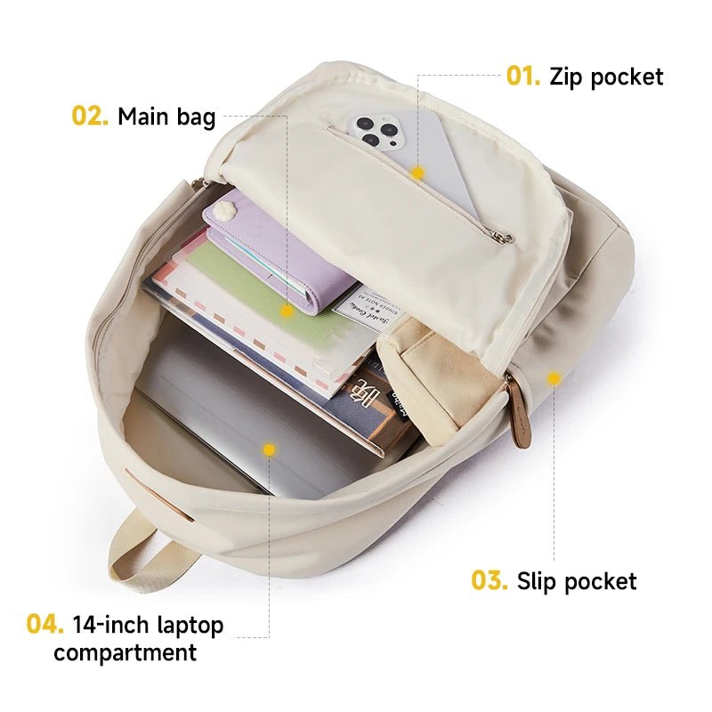 Fashion Waterproof Men'S 14 Inch Laptop Backpack Casual Travel Anti - Theft Backpacks Outdoor Rucksack for Men Women School Bag - MCROONS.COM