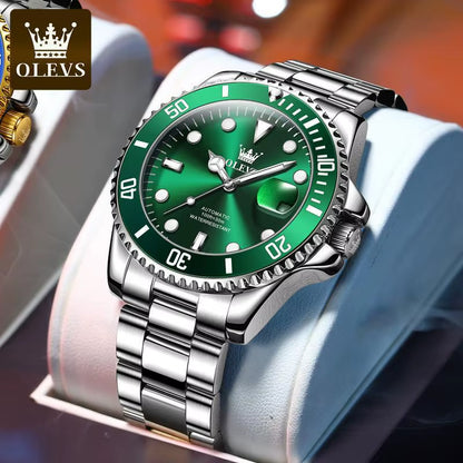 OLEVS 6650 Men'S Watch Top Diving Sports Men'S Automatic Mechanical Watch Fashion Business Date Waterproof Luminous Watch