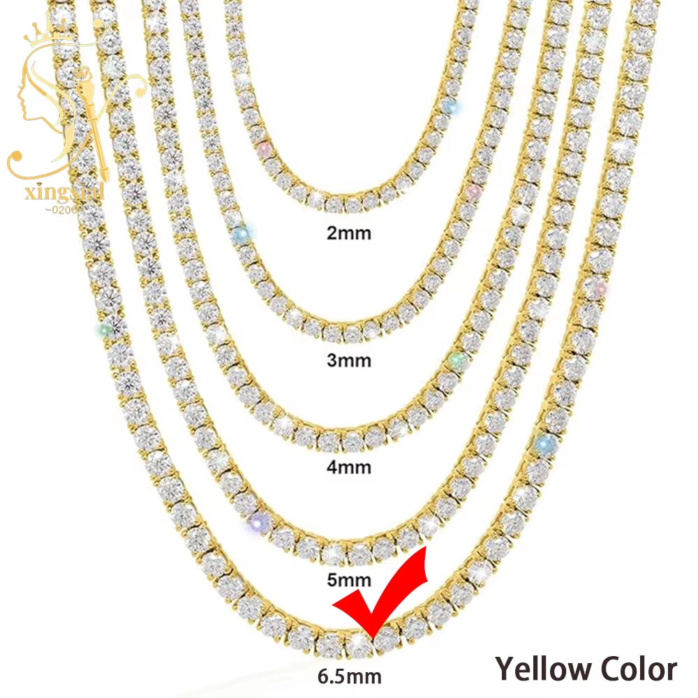 Wholesale Luxury Men Women Hip Hop Fine Jewelry 2Mm 3Mm 4Mm 5Mm Diamond 925 Silver Bracelet VVS Moissanite Tennis Chain Necklace