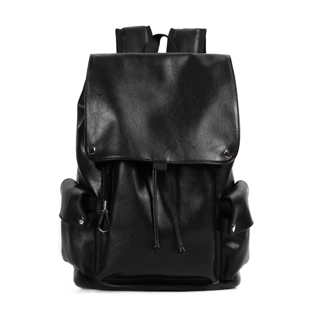Custom PU Backpack Casual Bag for Men Laptop Backpack Leisure Bag Waterproof Fashion Men Leather Backpack
