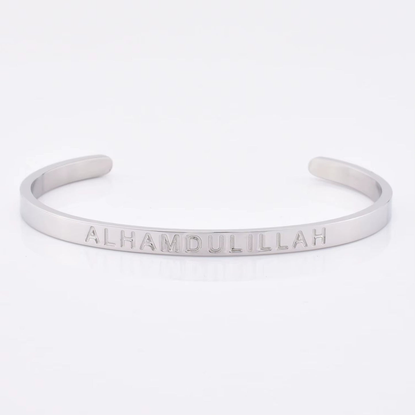 High Quality Engraved Words Logo Gold Plated Woman Mens Custom Logo Stainless Steel Bracelet Gold Cuff Bangle - MCROONS.COM