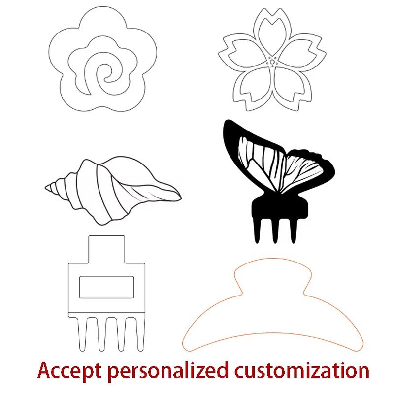 High Quality Hot Selling 10Cm Solid Color Large Butterfly Hair Claw Cute Engraved Women'S Claw Clip Customization - MCROONS.COM