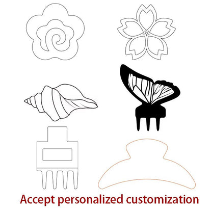 High Quality Hot Selling 10Cm Solid Color Large Butterfly Hair Claw Cute Engraved Women'S Claw Clip Customization - MCROONS.COM