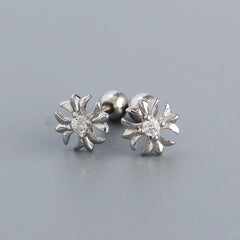KR Europe and America S925 Silver Ear Bone Nails Ins Cross Screws Earrings Sleep without Removing Earrings Wholesale for Women