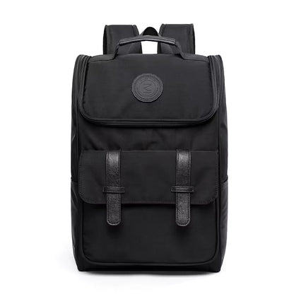 Laptop Backpack Leisure School Bag Stylish Daypack Large Capacity Fashion High Quality Waterproof for Men Black Polyester MOYYI - MCROONS.COM