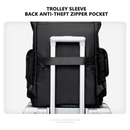 Large Capacity Men'S Backpack Flip Travel Backpack Fit 17 Inch Laptop Backpack Bags - MCROONS.COM