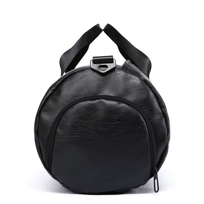 Large Size Travel Bag Duffel Bag with Shoe Compartment Sport Gym Travel Waterproof Black Customized - MCROONS.COM