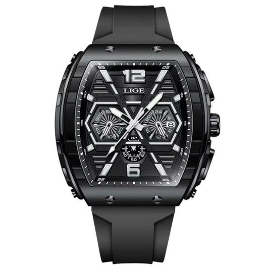 LIGE 89108 Business Wristwatch Waterproof Sport Men'S Watch Casual Silicone Date Quartz Wrist Watches for Men Relogio Masculino - MCROONS.COM