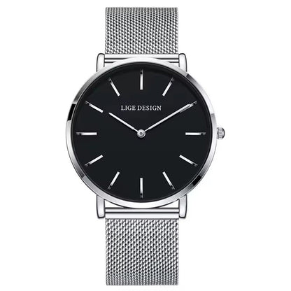 LIGE 89191 Elegant Women Watches Fashion Simple Ladies Quartz Clock Lady Wristwatch Waterproof Ultra - Thin Watch Relogio Feminino - MCROONS.COM