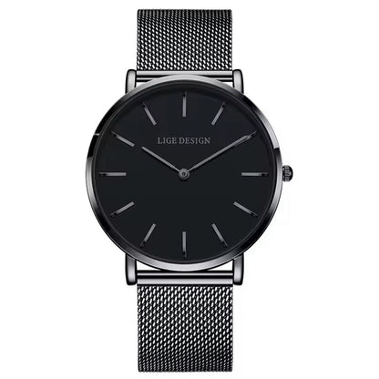 LIGE 89191 Elegant Women Watches Fashion Simple Ladies Quartz Clock Lady Wristwatch Waterproof Ultra - Thin Watch Relogio Feminino - MCROONS.COM