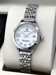 Luxury Girls' Steel Waterproof Watch Customized Logo Quartz Watch Fashionable Diamond Watch for Women