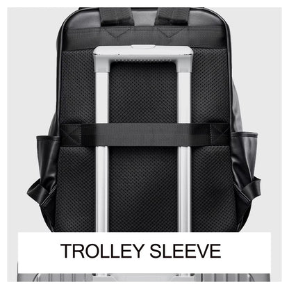 Mate Elan PU Leather Laptop Bags for Men Rucksack Waterproof Business PU Leather Backpack - MCROONS.COM