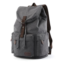 MOYYI Anti-Theft Canvas Bag for Men Outdoor Knapsack Hiking Laptop Backpack