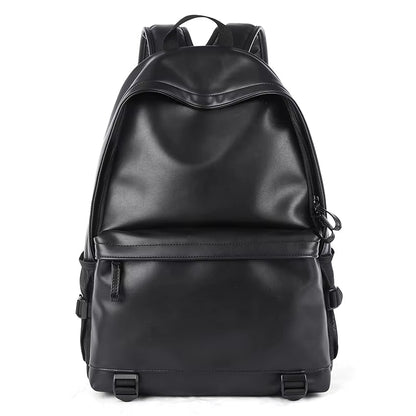MOYYI Leather Bags for Men School Bag PU Leather Rucksack Business 15.6 Inch Laptop Backpack Travelling - MCROONS.COM