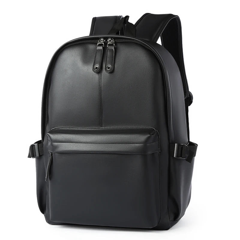 MOYYI Men's PU Leather Travel Backpack with Laptop Compartment - MCROONS.COM