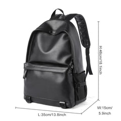 MOYYI Men's PU Leather Travel Backpack with Laptop Compartment