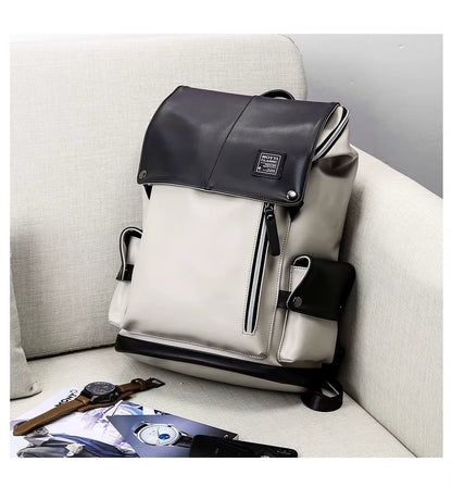 MOYYI Mochila Vegan Leather Dayback Teen Bookbags Laptop Bags for Men Backpacks - MCROONS.COM