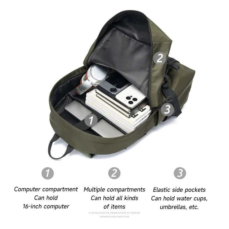 MOYYI Oxford Camping Travel Backpack Waterproof Large Outdoor Hiking Backpacks 17.3 Inch Laptop Backpack for Men - MCROONS.COM