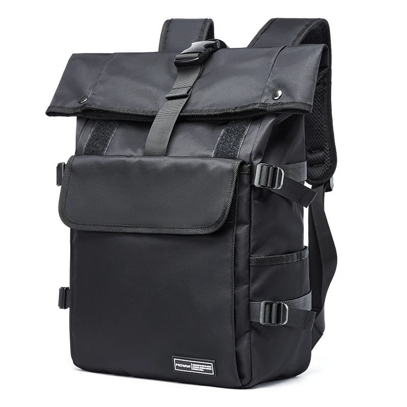 MOYYI Roll - Top Men'S Laptop Backpack Waterproof Outdoor Travel Backpack for Man Sport Camping Polyester Backpacks - MCROONS.COM