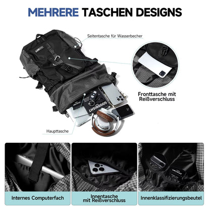 MOYYI Waterproof Outdoor Backpack Expandable Bags for Men Hiking Rolltop Travel Backpack Bags - MCROONS.COM