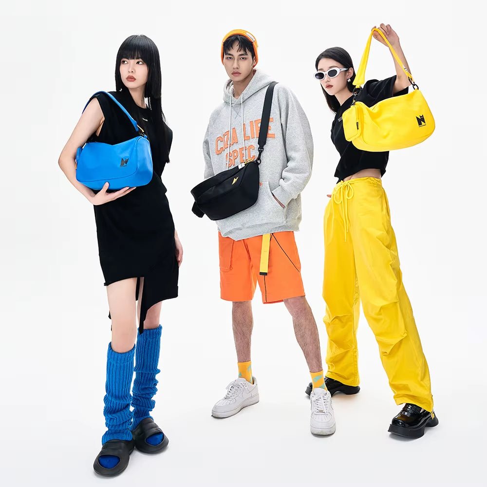 NOXXON Nylon Handbags for Unisex Waterproof Multi Pocket Purses and Crossbody Bags Multi Function Lightweight Shoulder Handbag - MCROONS.COM