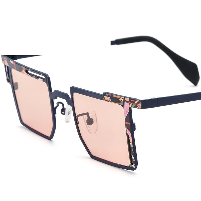 Square Titanium Sunglasses - MCROONS - front view