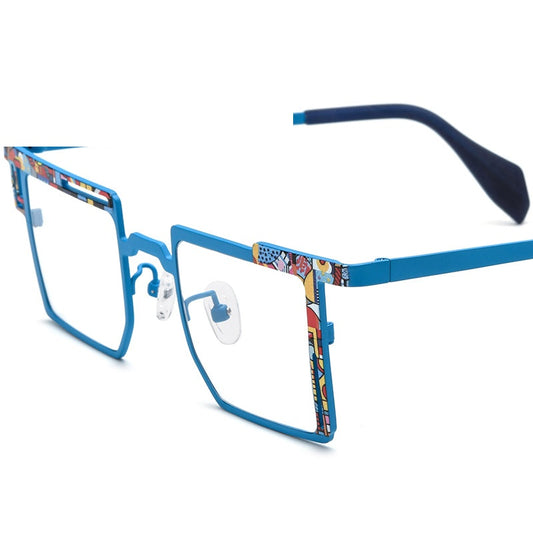 Square Titanium Optical Glasses - MCROONS - front view