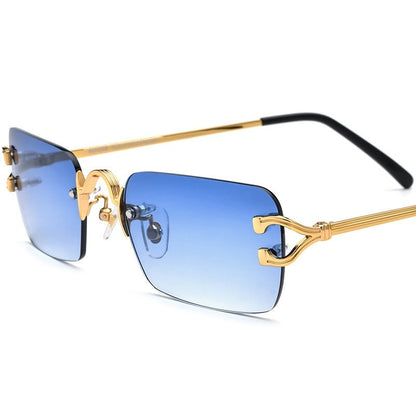 Rimless Metal Alloy Sunglasses - fixed