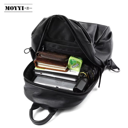 PU Leather Waterproof Mobile Phone Crossbody Bag Messenger Shoulder Bags Custom Chest Bag for Men - MCROONS.COM