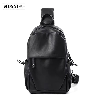 PU Leather Waterproof Mobile Phone Crossbody Bag Messenger Shoulder Bags Custom Chest Bag for Men - MCROONS.COM