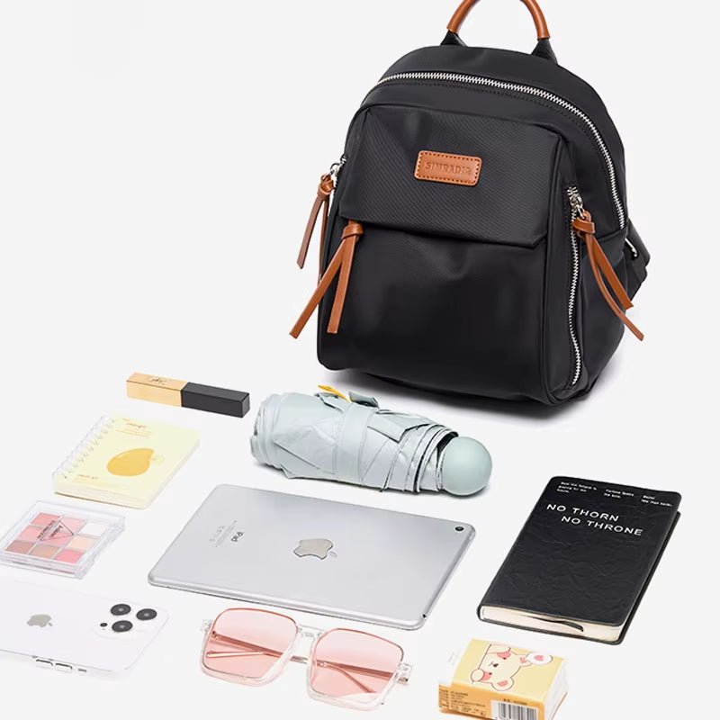Simradia Fashion Small Women Backpack Waterproof Travel Lady Bags Black Weekend Backpacks for Girl School Bags - MCROONS.COM