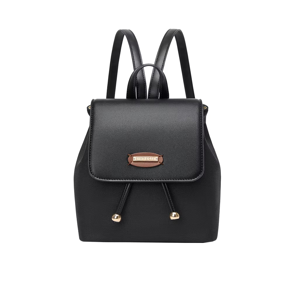 Simradia PVC Drawstring Backpack Purse Retro Preppy College School Bag Fashion Travel Women Backpack - MCROONS.COM