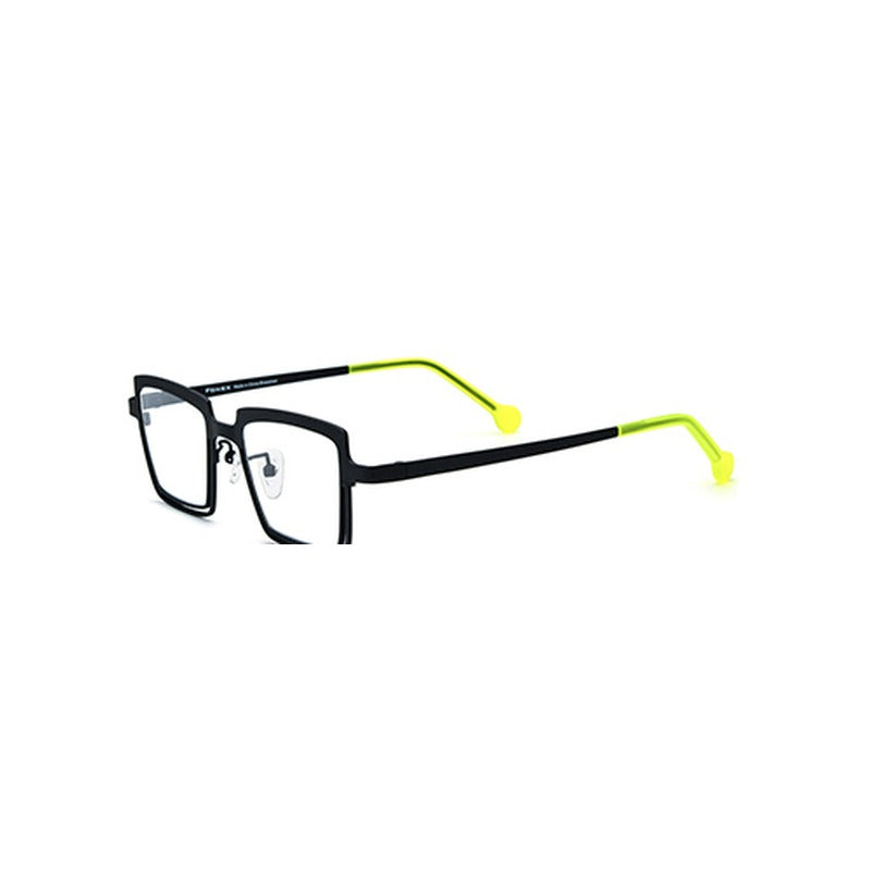 Colourful Titanium Square Optical Glasses Frame - Black - MCROONS