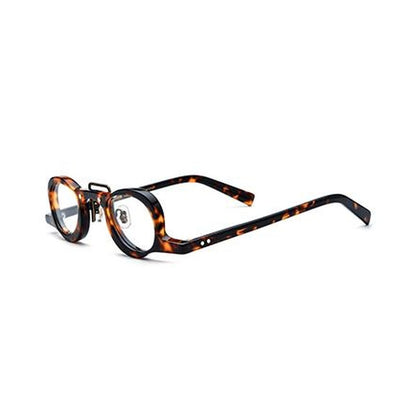 Vintage Round Acetate Optical Glasses Frame - Leopard - MCROONS