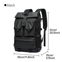 Top Rollong Expandable 28L Outdoor Backpacks Hiking Expedition Travel Backpacks Oxford 17.3 Inch Laptop Backpack for Men