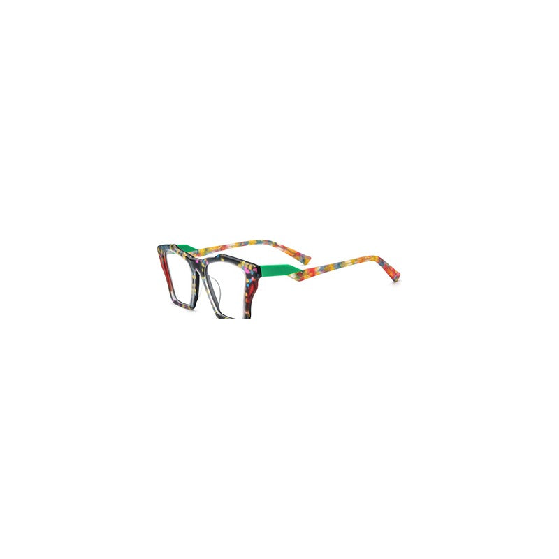Retro Cat Eye Acetate Optical Glasses Frame - Transparent - MCROONS