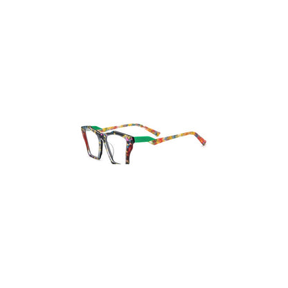 Retro Cat Eye Acetate Optical Glasses Frame - Transparent - MCROONS