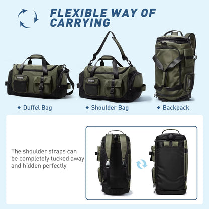 Unisex Large Capacity Oxford Duffel Bag Outdoor National Carry on Backpack Men Zipper Sports Travel Bags Fitness Gym Bags - MCROONS.COM