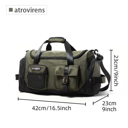 Unisex Large Capacity Oxford Duffel Bag Outdoor National Carry on Backpack Men Zipper Sports Travel Bags Fitness Gym Bags - MCROONS.COM