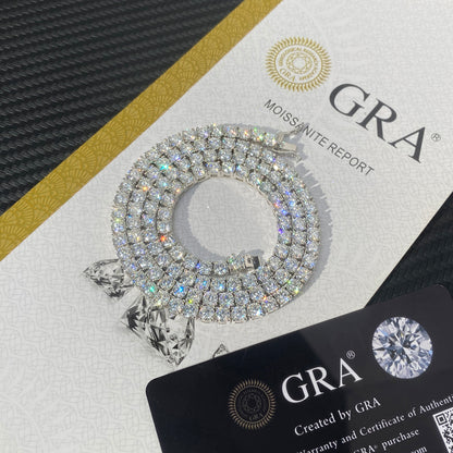Lusso Uomo Donna Hip Hop Gioielleria Raffinata 2Mm 3Mm 4Mm 5Mm Diamante 925 Bracciale in argento VVS Moissanite Collana a catena da tennis