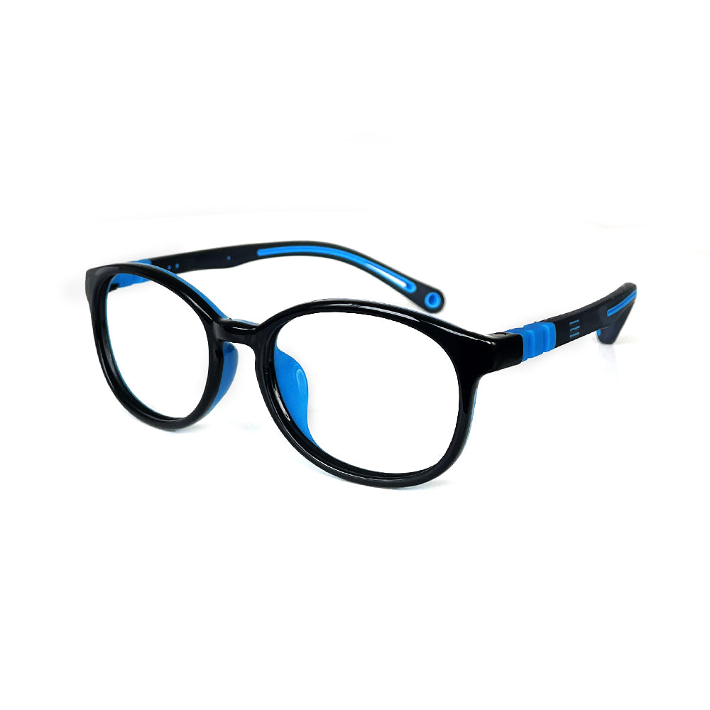 MCROONS Occhiali ovali in silicone per bambini - Montature flessibili e comode | Ragazzi e Ragazze | Nero, Blu, Verde acqua, Rosa e Lavanda