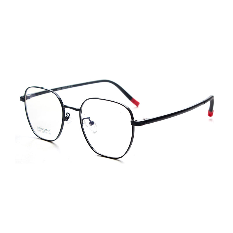 MCROONS Kids Rose Gold Geometric Glasses — Light Modern Frames | Boys and Girls | Silver, Rose Gold, Pink and Black