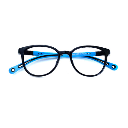MCROONS Kids Cat-Eye Silicon Glasses — Playful Flexible Frames | Boys and Girls | Blue, Pink, Lavender and Light Blue