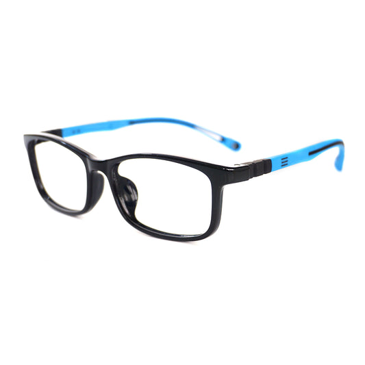 MCROONS Kinder Hellviolette Rechteck Silikon-Brille — Verspielt Komfortable Fassung | Jungen & Mädchen | Blau, Pink, Lavendel und Hellblau