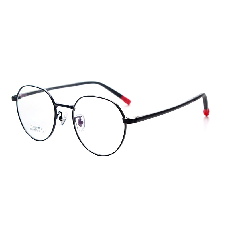 MCROONS Kids Silver Geometric Glasses — Style and Function Frames | Boys and Girls | Silver, Rose Gold, Pink, Black and Cyan