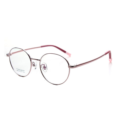 MCROONS Kids Silver Round Glasses — Light Blue Accent Metal Frames | Boys and Girls | Silver, Rose Gold, Pink and Cyan