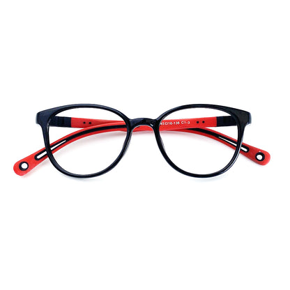 MCROONS Kids Cat-Eye Silicon Glasses — Playful Flexible Frames | Boys and Girls | Blue, Pink, Lavender and Light Blue